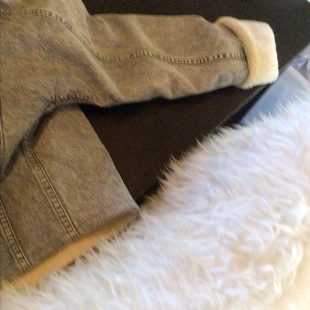 NEW! Overlover grey denim Sherpa jacket - Picture 7 of 9